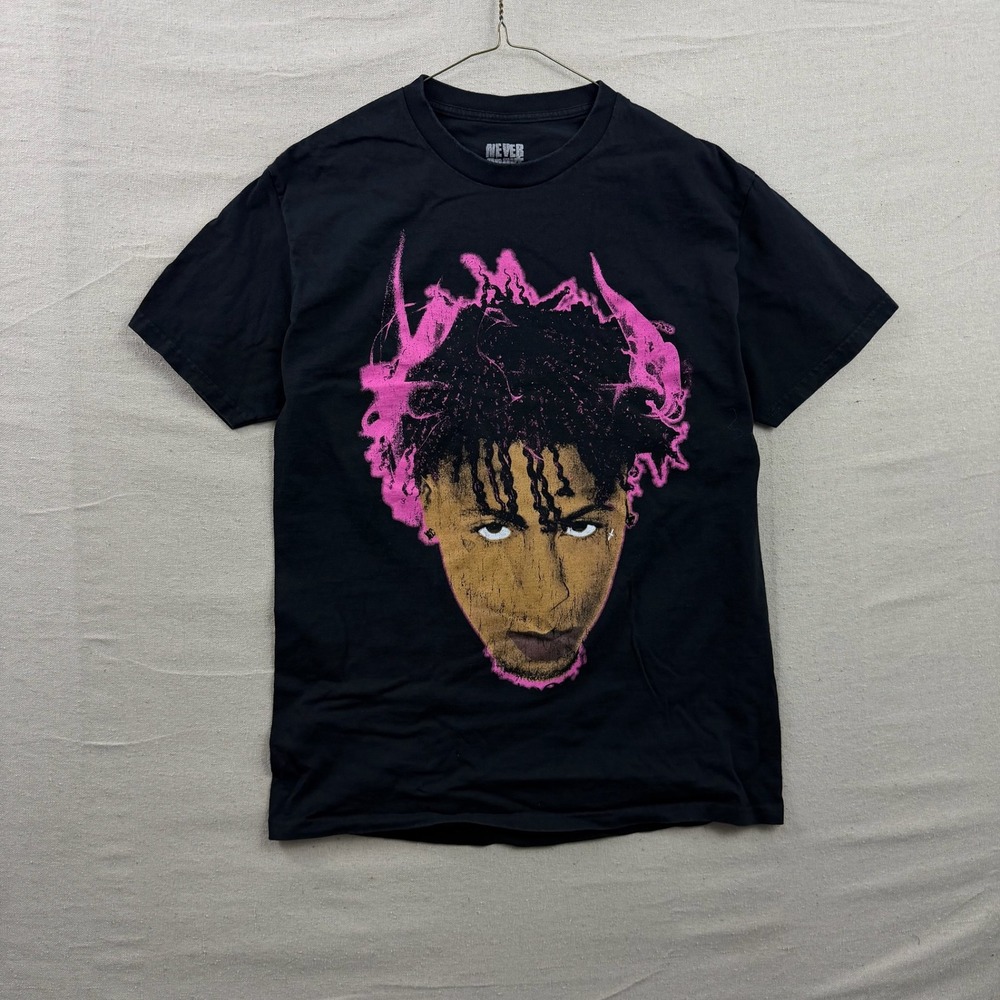 Never Broke‎ Again T-Shirt Mens LG Black YoungBoy NBA Snitches Get Stitches Tee